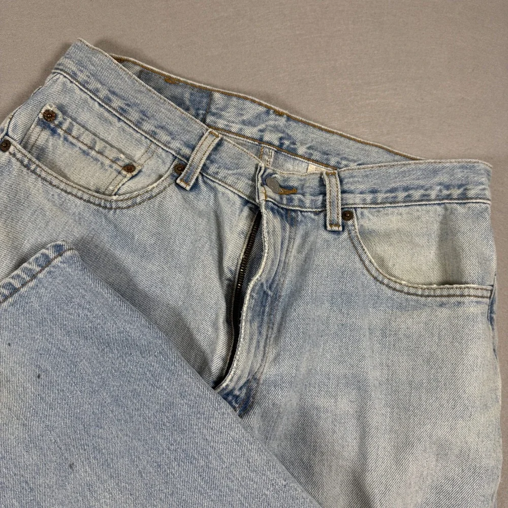 Vintage Levis 550 Jeans Men 34x30 Light Wash Blue Relaxed Fit Tapered Distressed